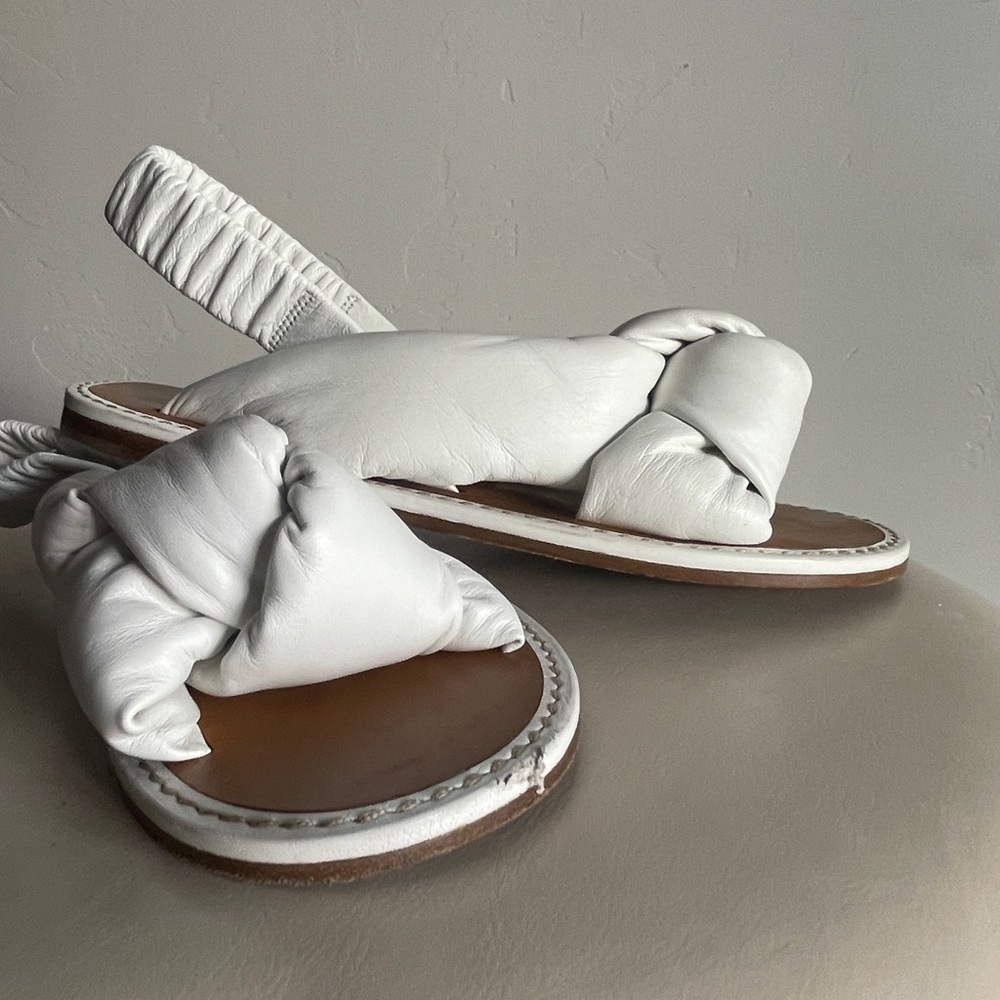 Miu Miu Padded Mordoré Nappa Leather Sandals - Picture 2 of 14